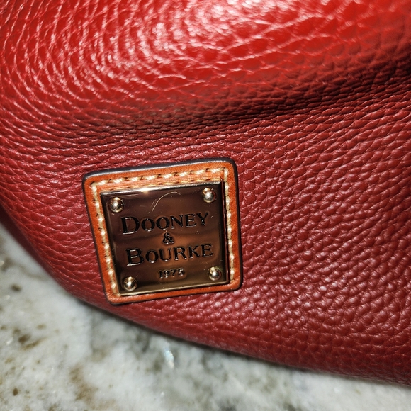 Dooney & Bourke Burgundy Leather Shoulder Bag - Picture 2 of 4